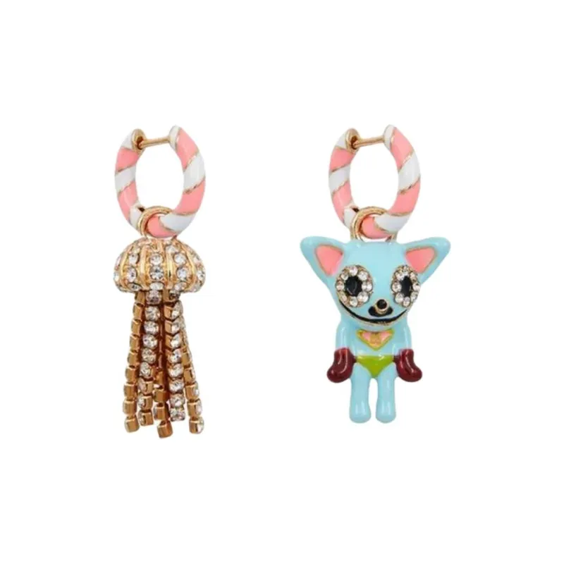 ESSENTIEL ANTWERP Zinc Alloy, Glass, Brass, Rhinestone, Hardware Accessories Earrings Unisex Multicolor-0