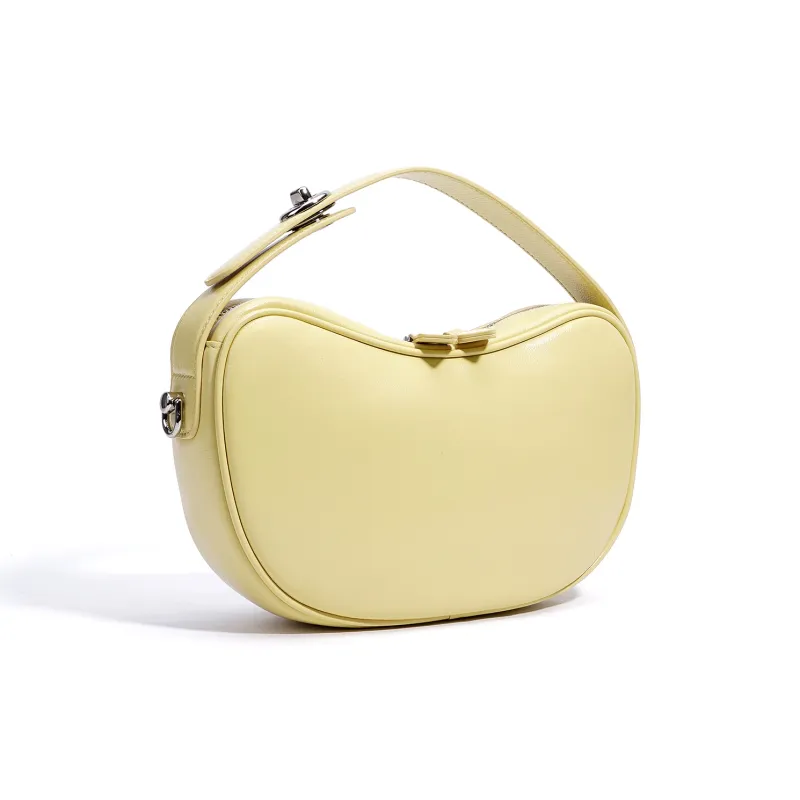 COURONNE Top Grain Oil Wax Sheepskin Shoulder Bag, Crossbody Bag, Handbag Women's Multicolor-3