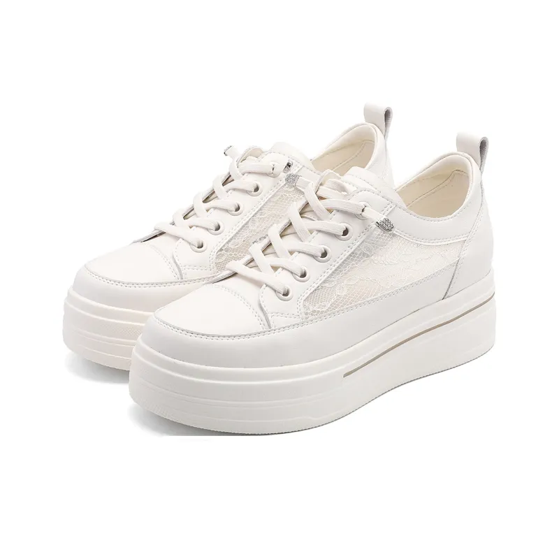 RED DRAGONFLY Women's Trendy Sneakers & Casual Shoes Women's White Platform Height Increasing Breathable-2