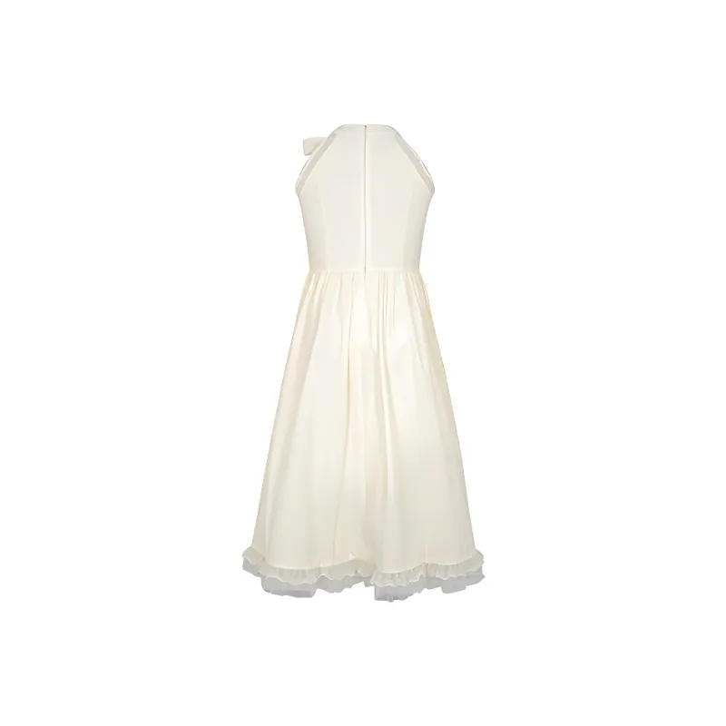 AHDO Sleeveless Dresses Women's Apricot-1