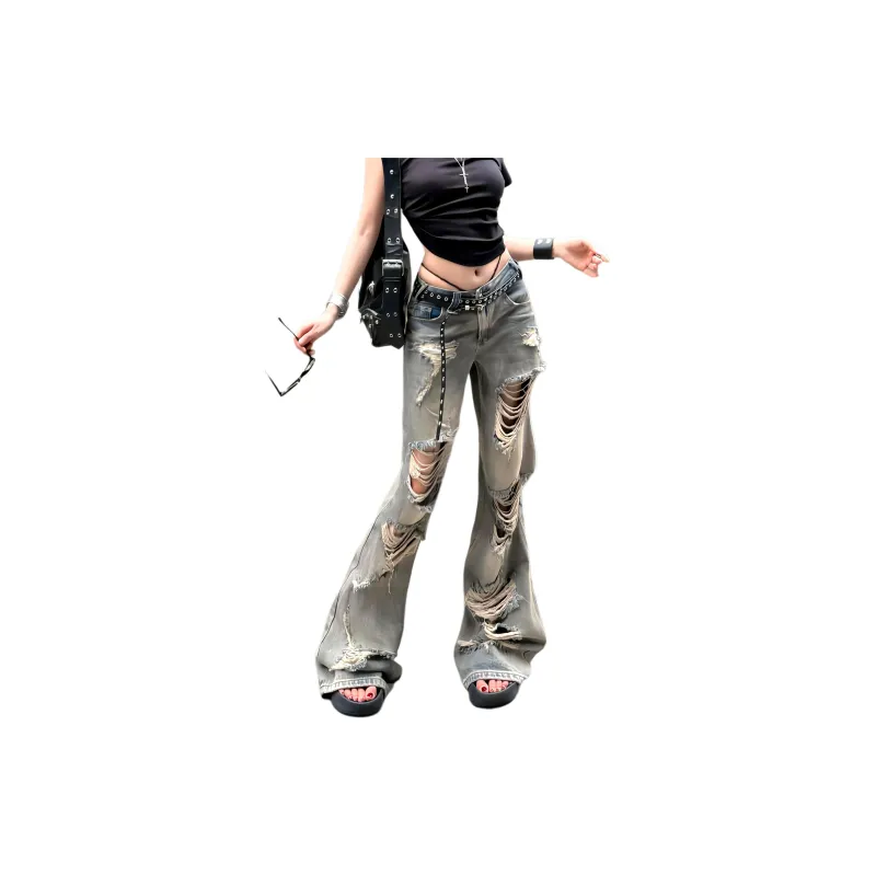 Menglaini Jeans Women's Blue-0