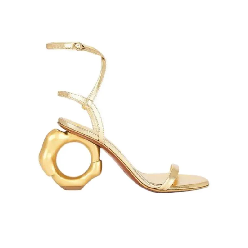 CULT GAIA Circe One Strap Sandals 9cm Women's Gold-1