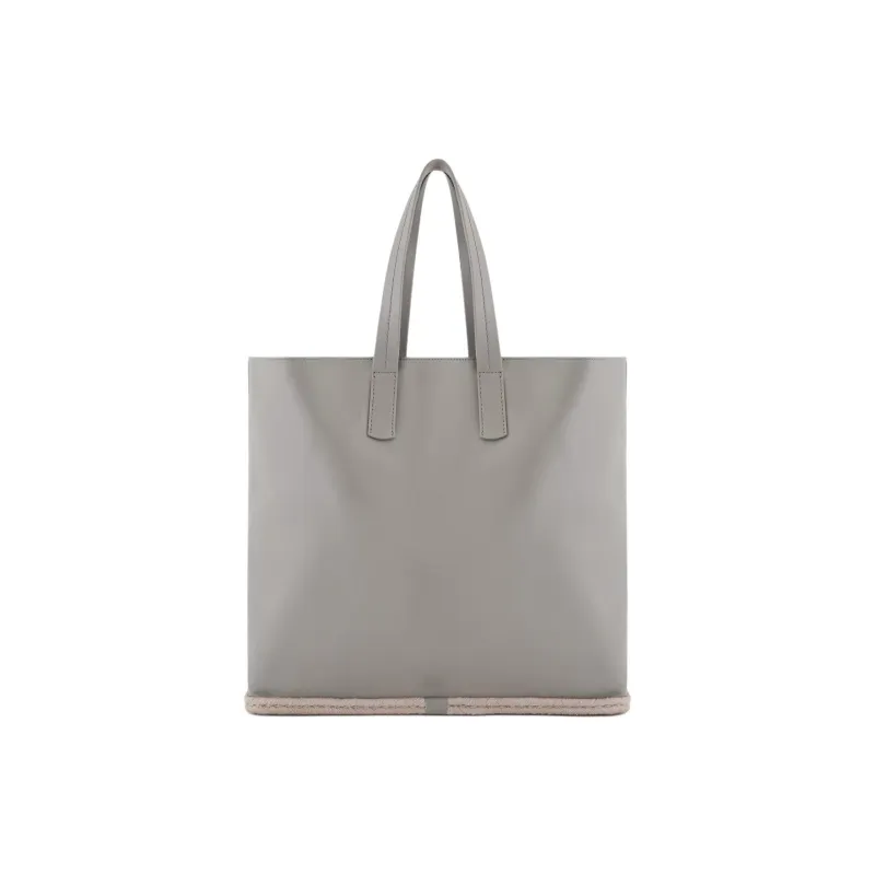 AMANI Calfskin Tote Bag, Shopping Bag, Handbag Unisex Gray-2