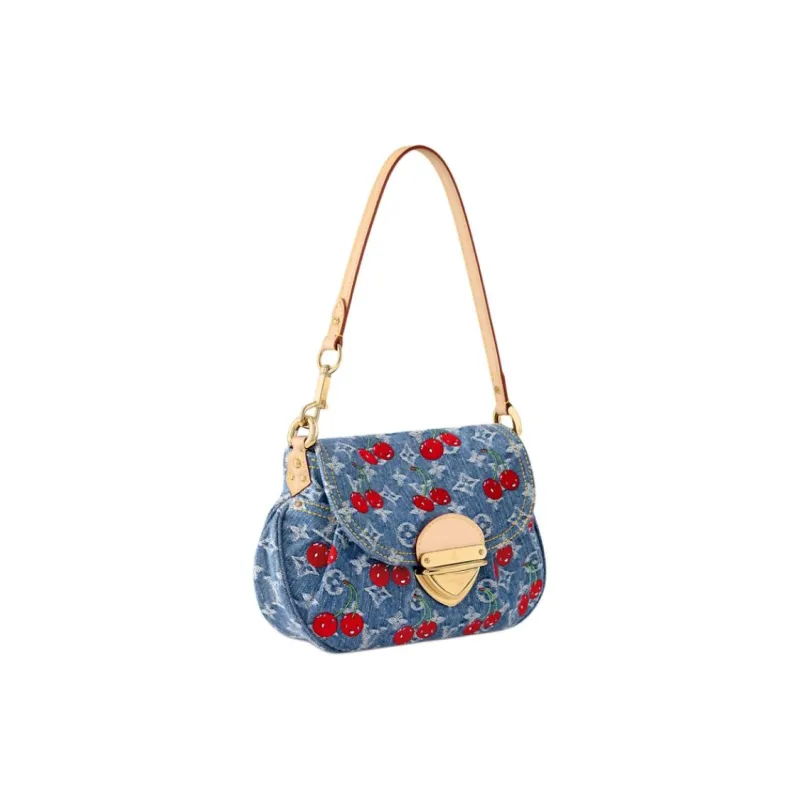 LOUIS VUITTON X Takashi Murakami Cherry Sunset Denim Monogram-1