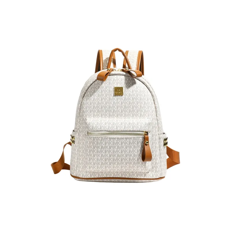 Teddy Bear Collection Pu Backpack Women's Coffee/Ecru/Pink/Black-6