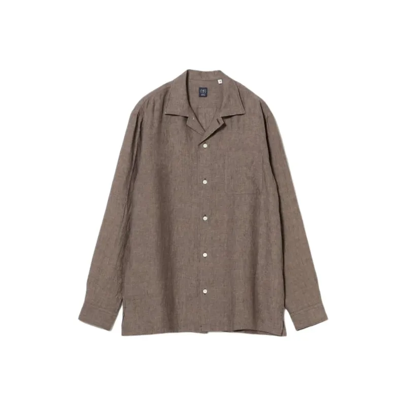 Beams Shirts Men Brown-0