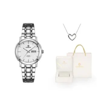 STARKING Automatic Mechanical Movement Watch Unisex White Dial