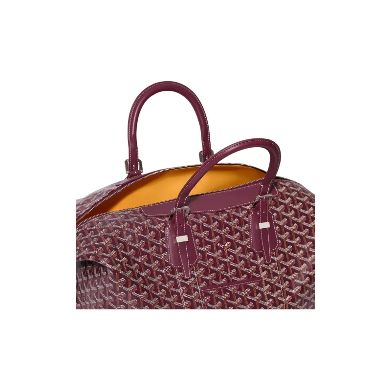 GOYARD Bowling Canvas Travel Bag Women's Burgundy-3