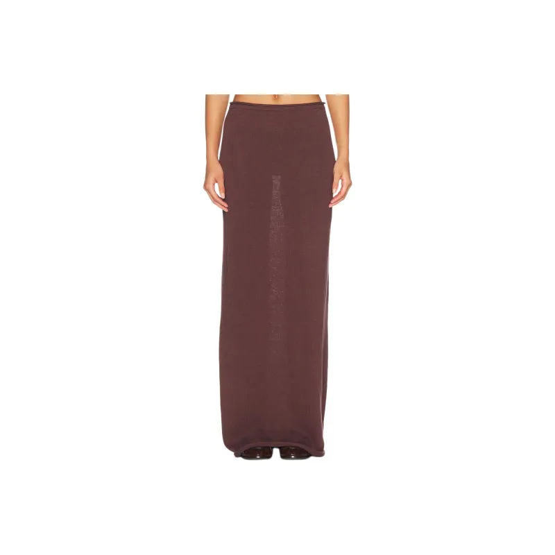 HELSA Knit Long Skirts Women's Mud Brown-0