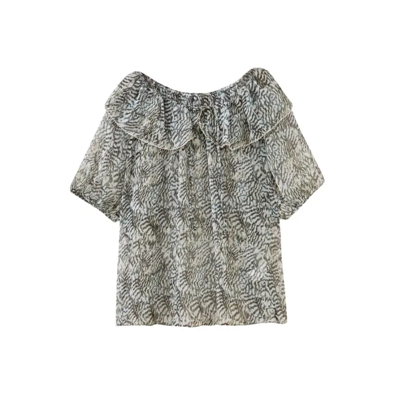 SHUIYUNJIAN Shirts Women's Forest Green Floral-0
