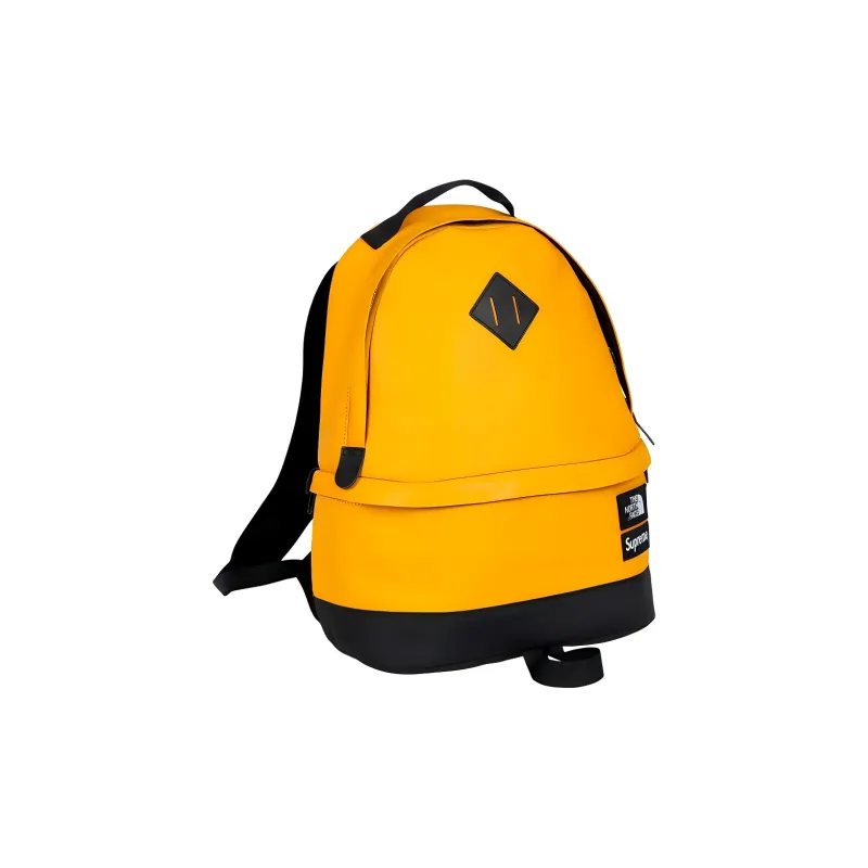 Supreme THE NORTH FACE Collaboration Leather Backpack Unisex Yellow-2