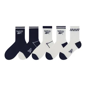 Reebok Mid Calf Socks Unisex 5 Pack Mixed Color
