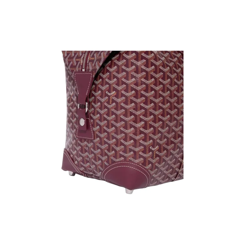 GOYARD Bowling Canvas Travel Bag Women's Burgundy-4