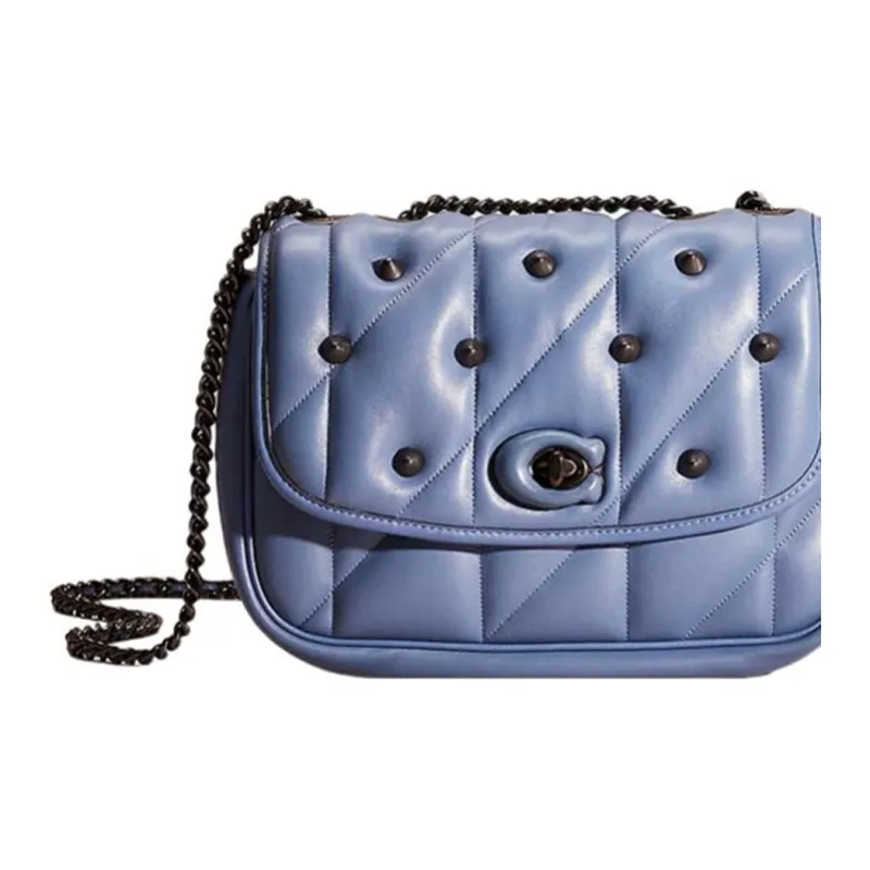 COACH Madison Leather Pillow Bag Crossbody Bag Shoulder Bag Women's Blue-3