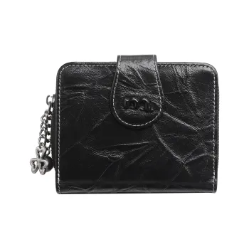 Miao Di Cow Leather Coin Purse Women's Obsidian Black