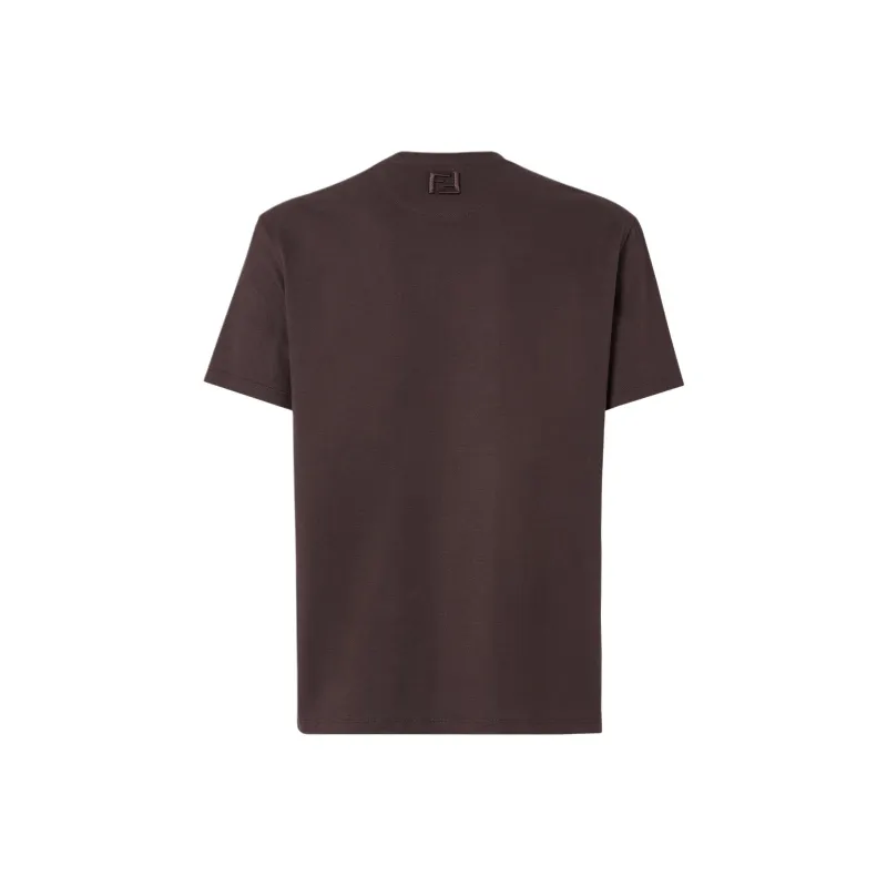 FENDI T Shirts Men Brown-1