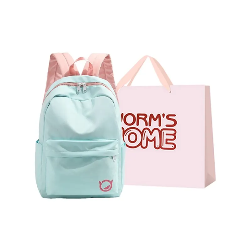 Worm's Home Nylon Backpack Women's Mint Green-0