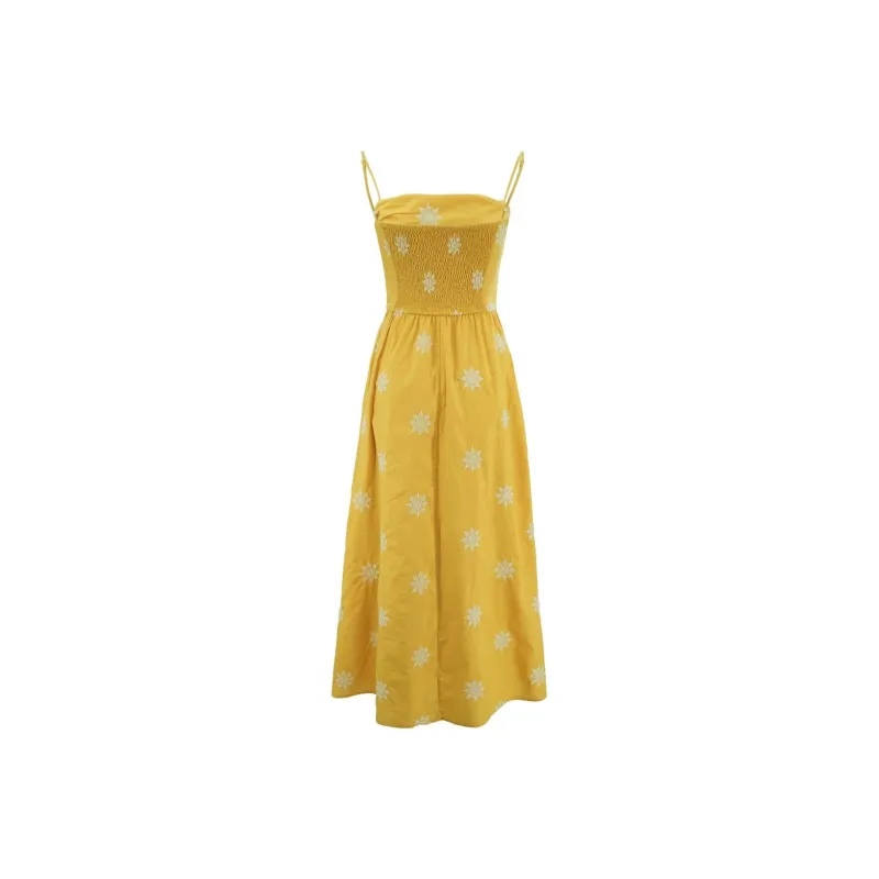 Udon House Slip Dresses Women's Yellow-1