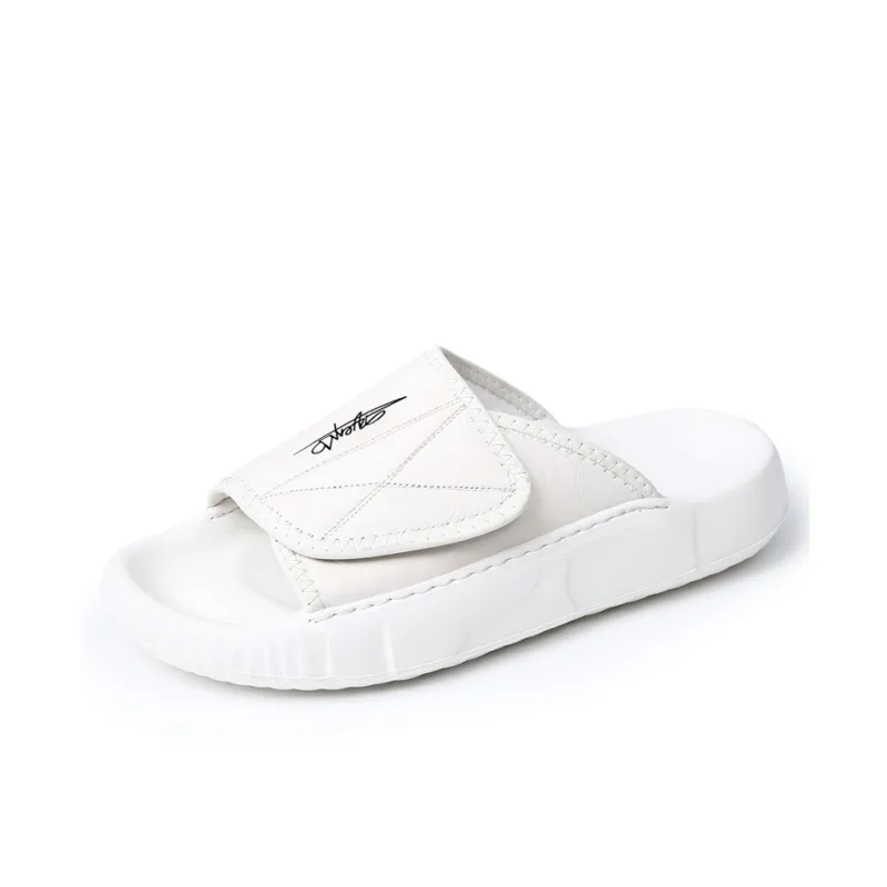 ΛOLUNKΛ Stitching Abrasion Resistant Antibacterial Slide Slippers Men's-0