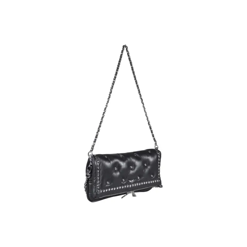 Zadig & Voltaire Lambskin Clutch Women's Black-3