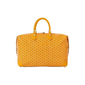 GOYARD Bowling Canvas Travel Bag Unisex Yellow