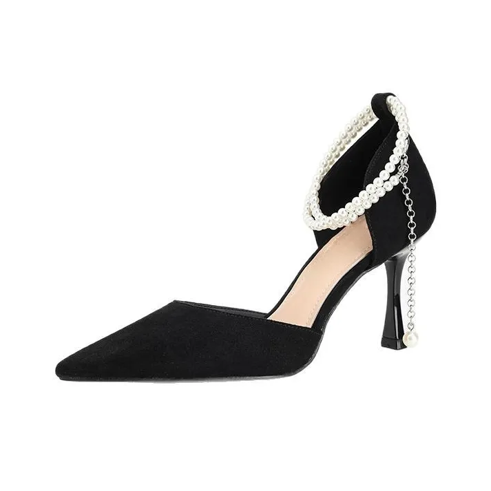 Boldi Kuki Slim Heel High Heels 8CM Women's Black-0