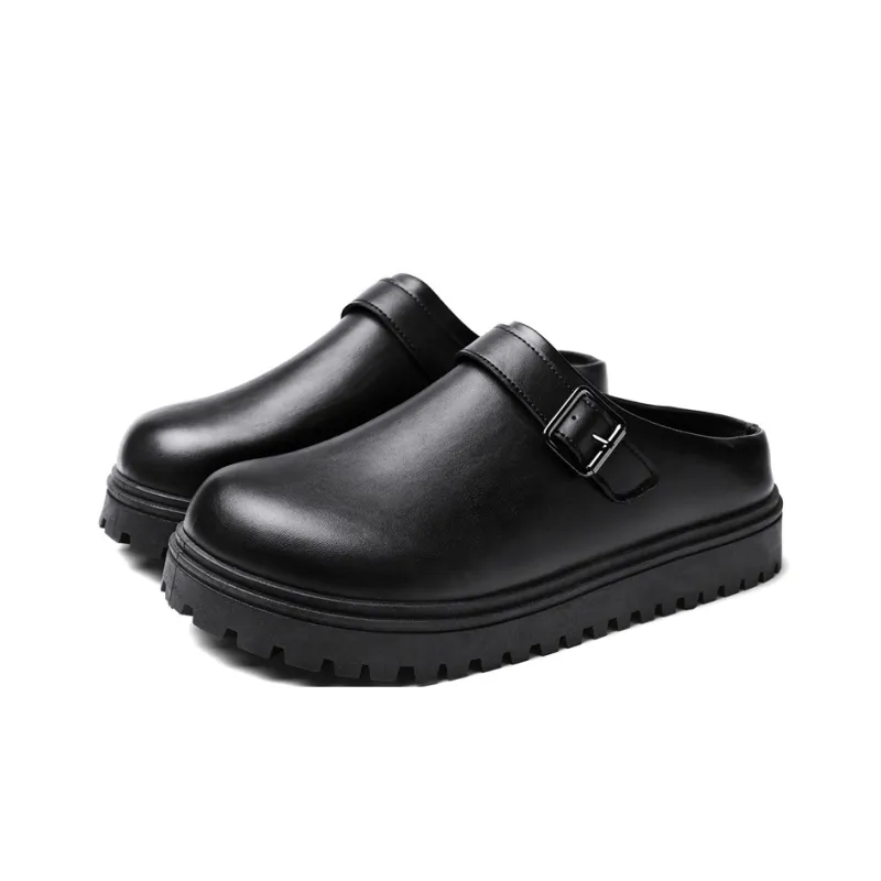 ROBINHOOD Odor Resistant Abrasion Resistant Slip Resistant Antibacterial Closed Toe Slippers Men's Black Box Included-3