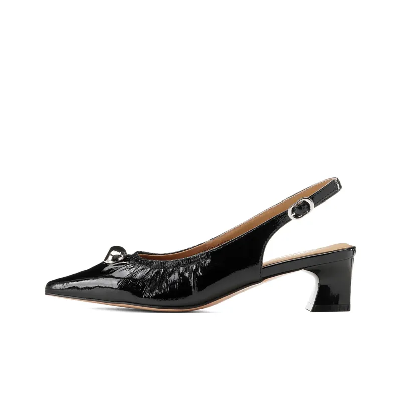 GOLDLION Chunky Heel High Heels 5.3cm Women's-0