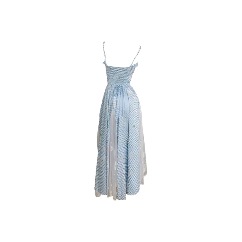 AFGGD Slip Dresses Women's Light Blue-1