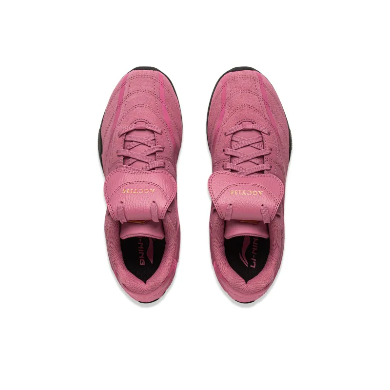 LiNing Film Pulse Slip Resistant, Abrasion Resistant, Lightweight Low Top Casual Shoes Women's Blossom Peony Pink-3