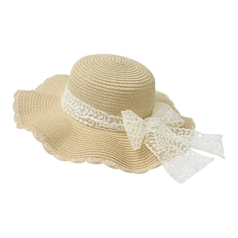 FREE RABBITⅡ Summer Seaside Beach Wave Edge Large Brim Sun Protection Sun Hat Bucket Hats Women's-2