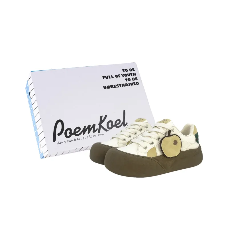 POEM KOEL Height Increasing Abrasion Resistant Lightweight Low Top Skateboard Shoes Women's-4