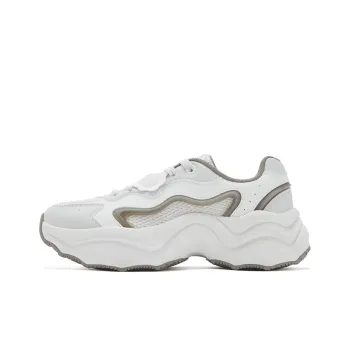 361° Anti Slip Wear Resistant Low Top Casual Shoes Women's White Antarctic Gray