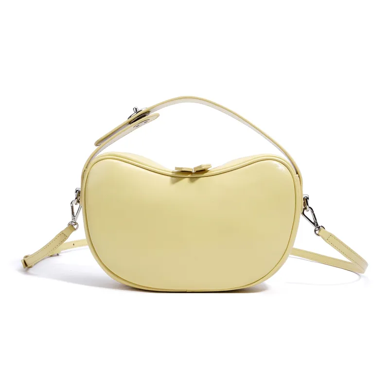 COURONNE Top Grain Oil Wax Sheepskin Shoulder Bag, Crossbody Bag, Handbag Women's Multicolor-2