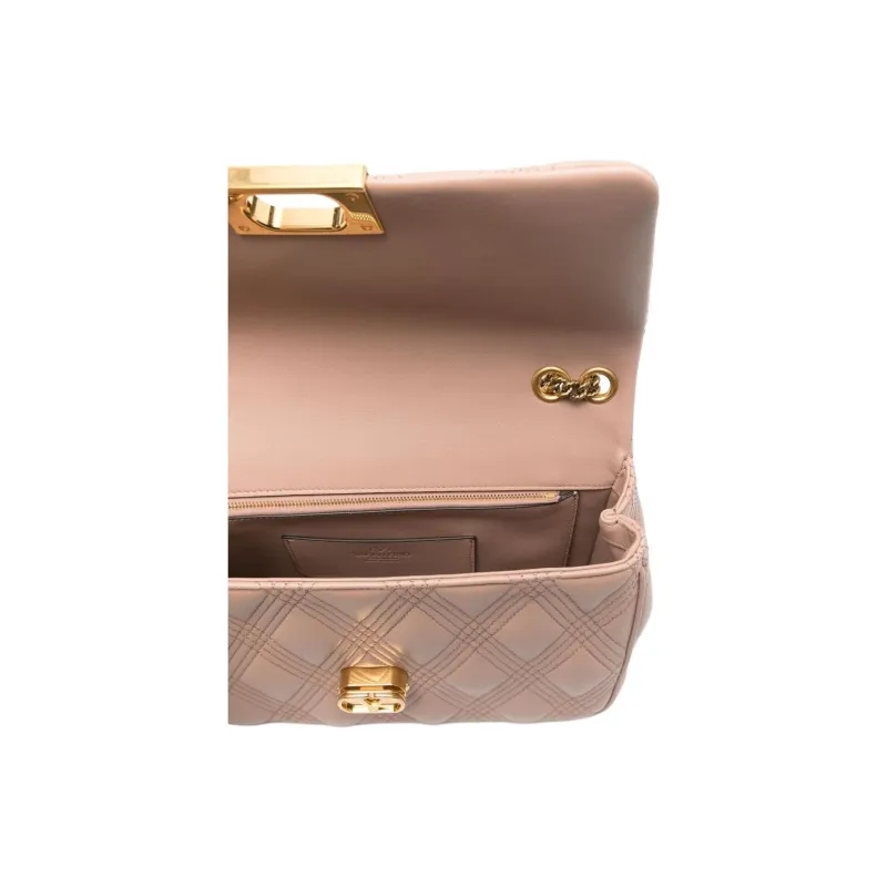 Valentino VLogo Signature Calfskin Shoulder Bag Women's Dark Pink-3