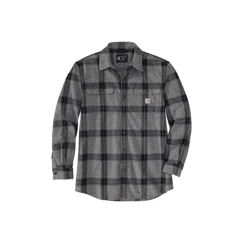 Carhartt Shirts Men Black Gray Plaid-0