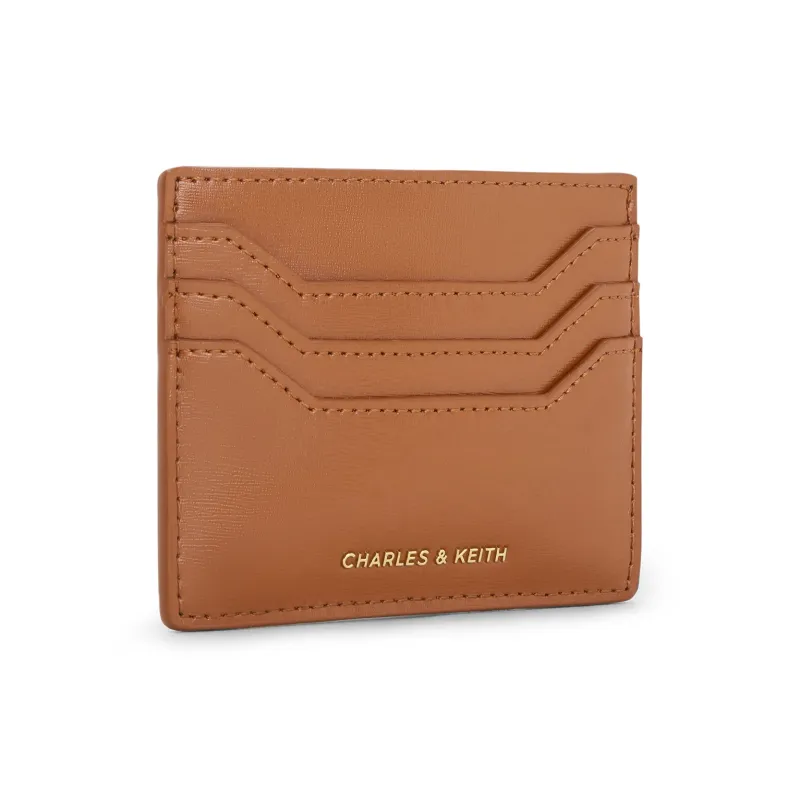CHARLES&KEITH PU Polyurethane Card Holder Regular Women's Brown-1