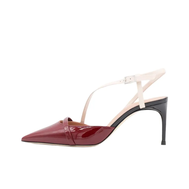 Malone Souliers Valeria Slim Heel High Heels 7cm Women's Red-0