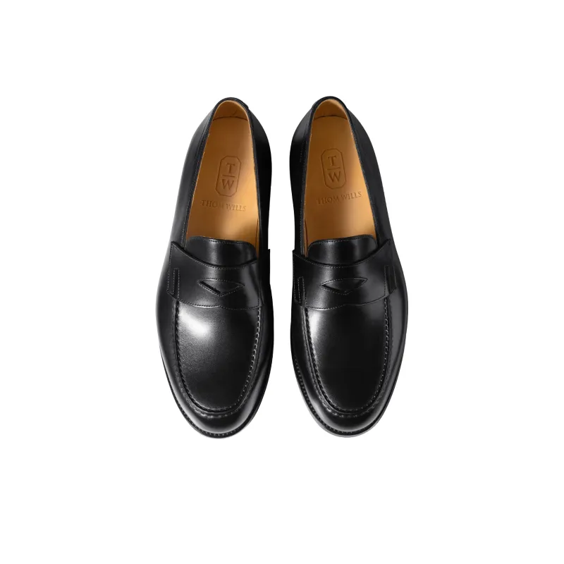 THOM WILLS Business Casual Slip on Calfskin Slip on Loafers Men's-2