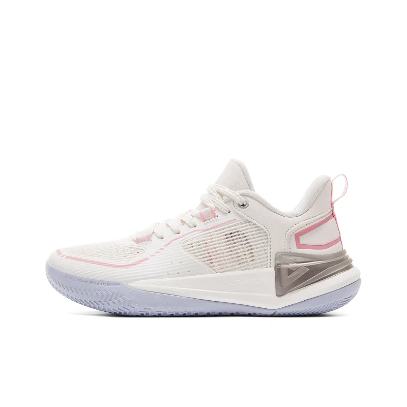 PEAK Cushioning, Breathable, And Wide Coverage Low Top Basketball Shoes Women's Ivory Pink-0