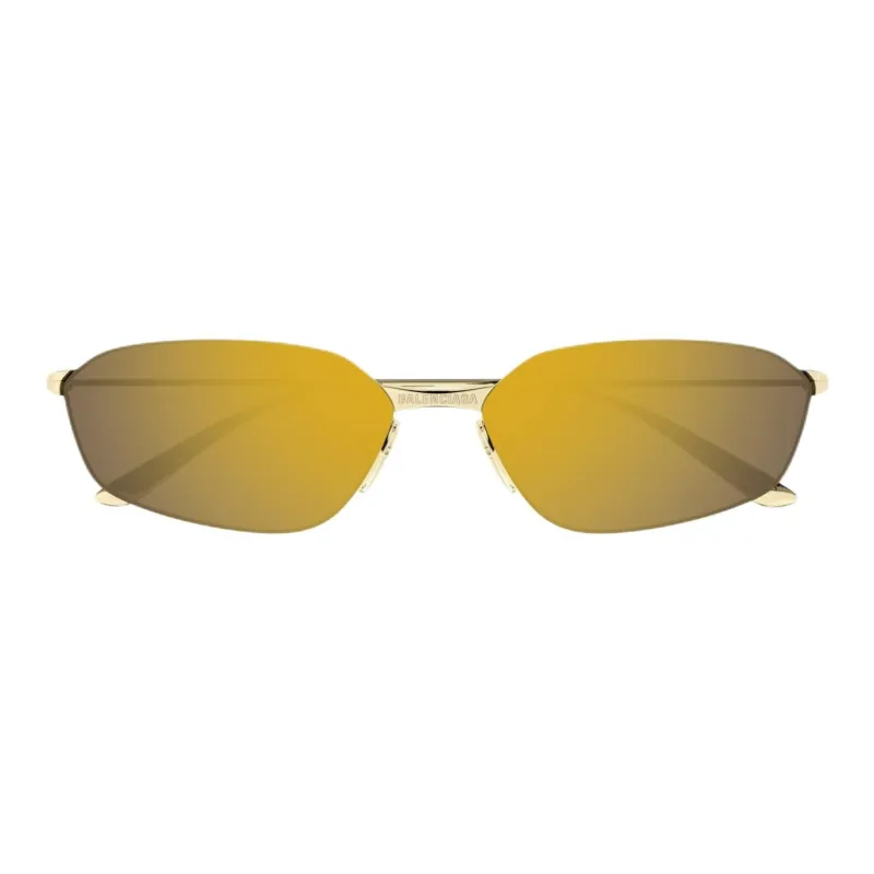 Balenciaga Metal Irregular Shape Sunglasses Unisex Gold-1