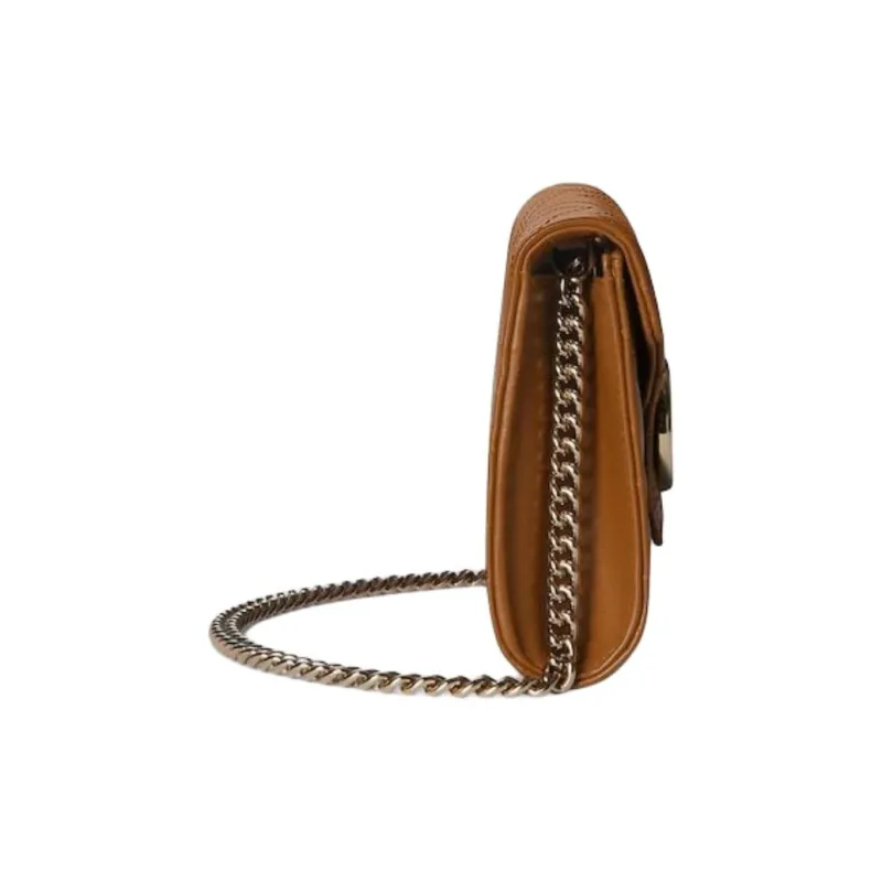 GUCCI GG Marmont Leather Shoulder Bag, Crossbody Bag, Wallet Women's Brown-3