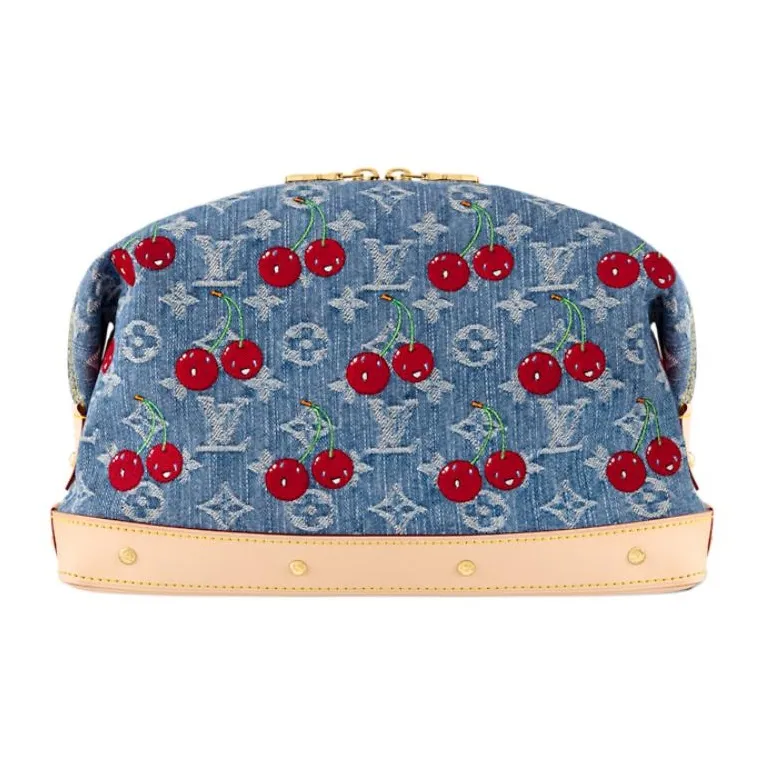 LOUIS VUITTON X Takashi Murakami Cherry Cosmetic Pouch Gm Denim Monogram-2