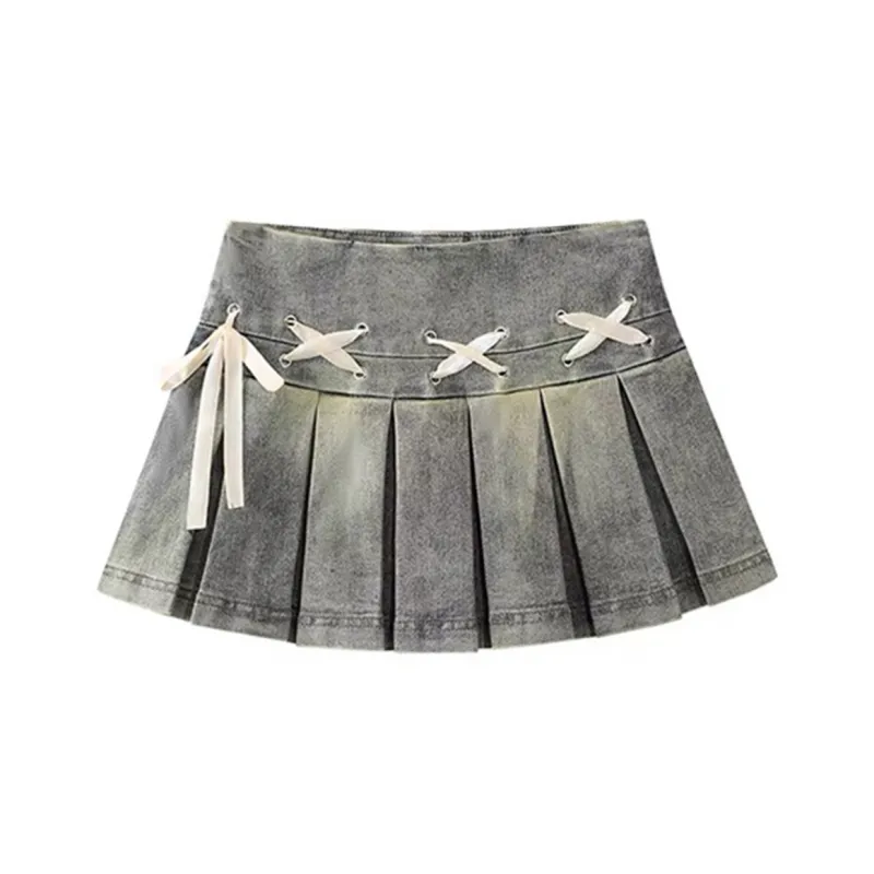 COVER TIME Denim Short Skirts Women's-4