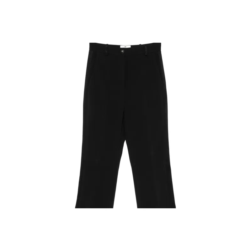 Elisabetta Franchi Satin trim Crepe Trousers-4