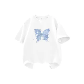 Cotton Drop Shoulder Sleeve T Shirt Women's