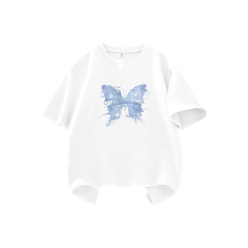 Cotton Drop Shoulder Sleeve T Shirt Women's-0