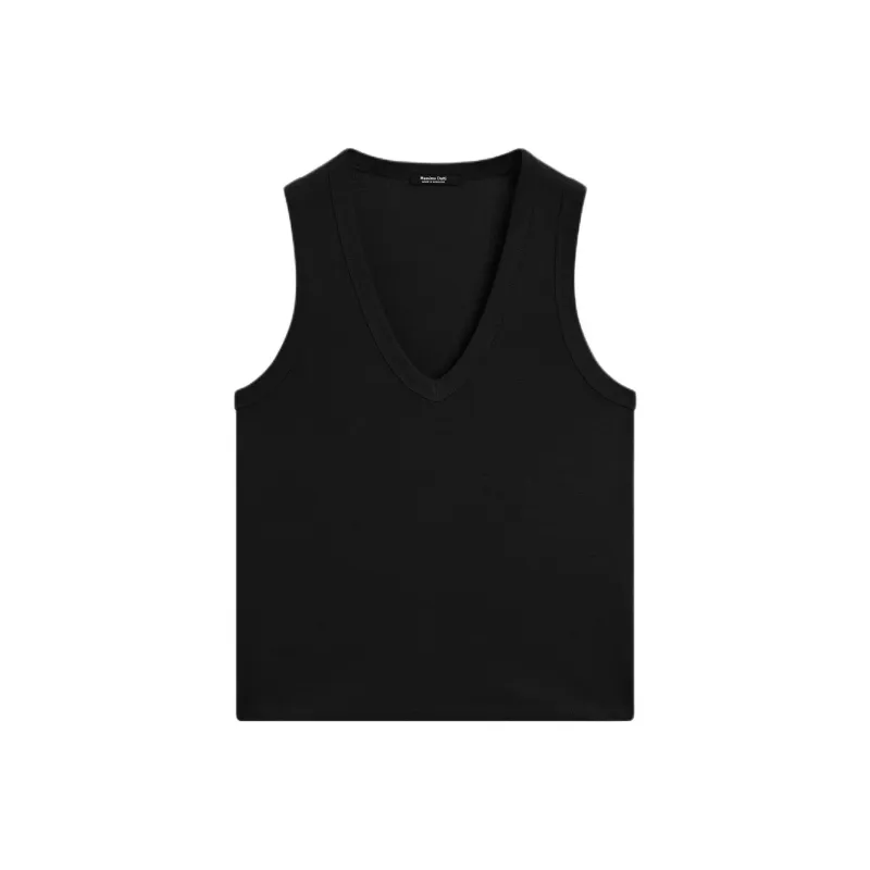 Massimo Dutti Tank Tops Women's Black-0