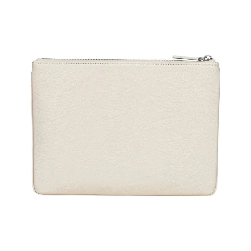 Valentino Calfskin Clutch Men's White-2