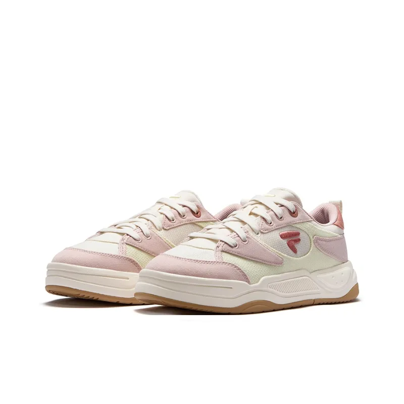 FILA FUSION BANK II DX CVS Cool Skateboard Shoes 2DX Canvas Edition Low Top Casual Shoes Women's Milk White Pink-2